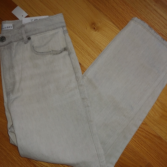 NWT LOFT High Rise Straight Crop Jeans in Light Grey Wash – Size 29 / 8 - Picture 10 of 10